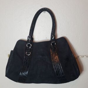 Suede handbag
